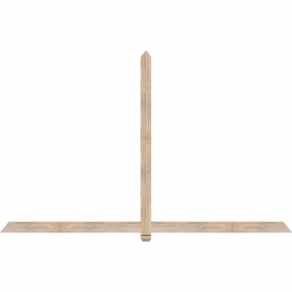 Ekena Millwork Eugene Smooth Timber Gable Bracket, Douglas Fir, 96"W x 60"H x 1 1/2"D x 3 1/2"F, 15/12 Pitch GBW096X60X0204EUG00SDF - main